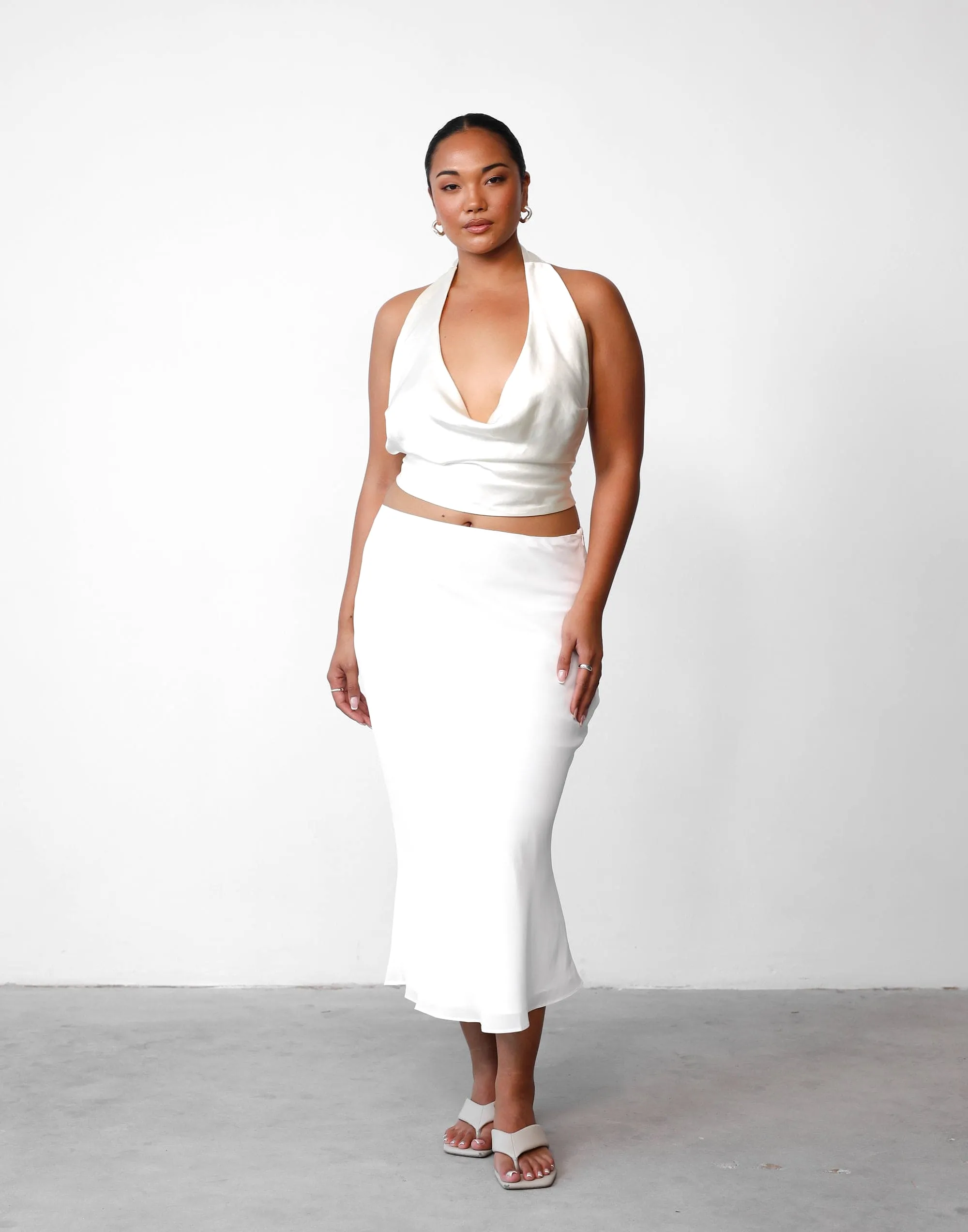 Isla Midi Skirt (White)