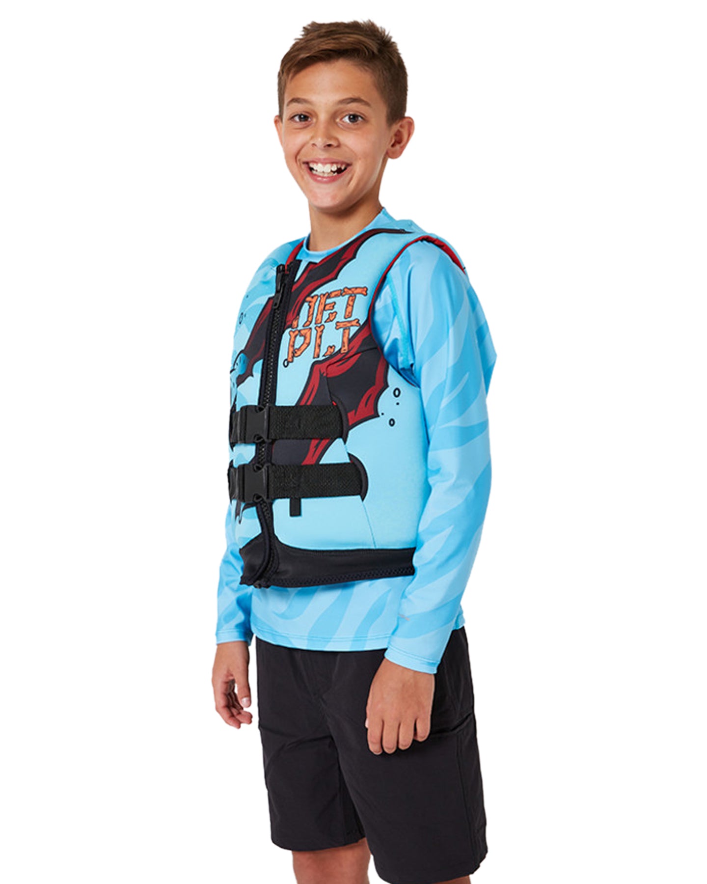 Jetpilot Boys Rex Youth Cause Neo Vest - Blue - 2024