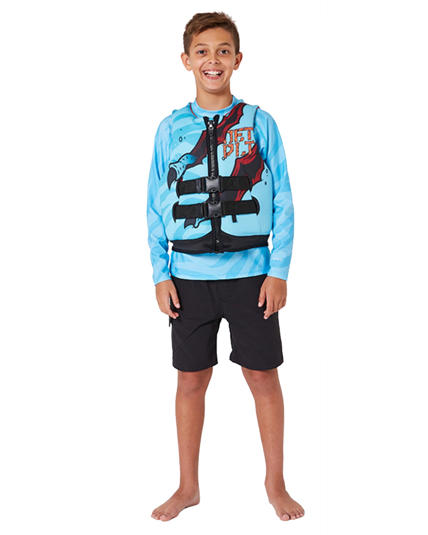 Jetpilot Boys Rex Youth Cause Neo Vest - Blue - 2024