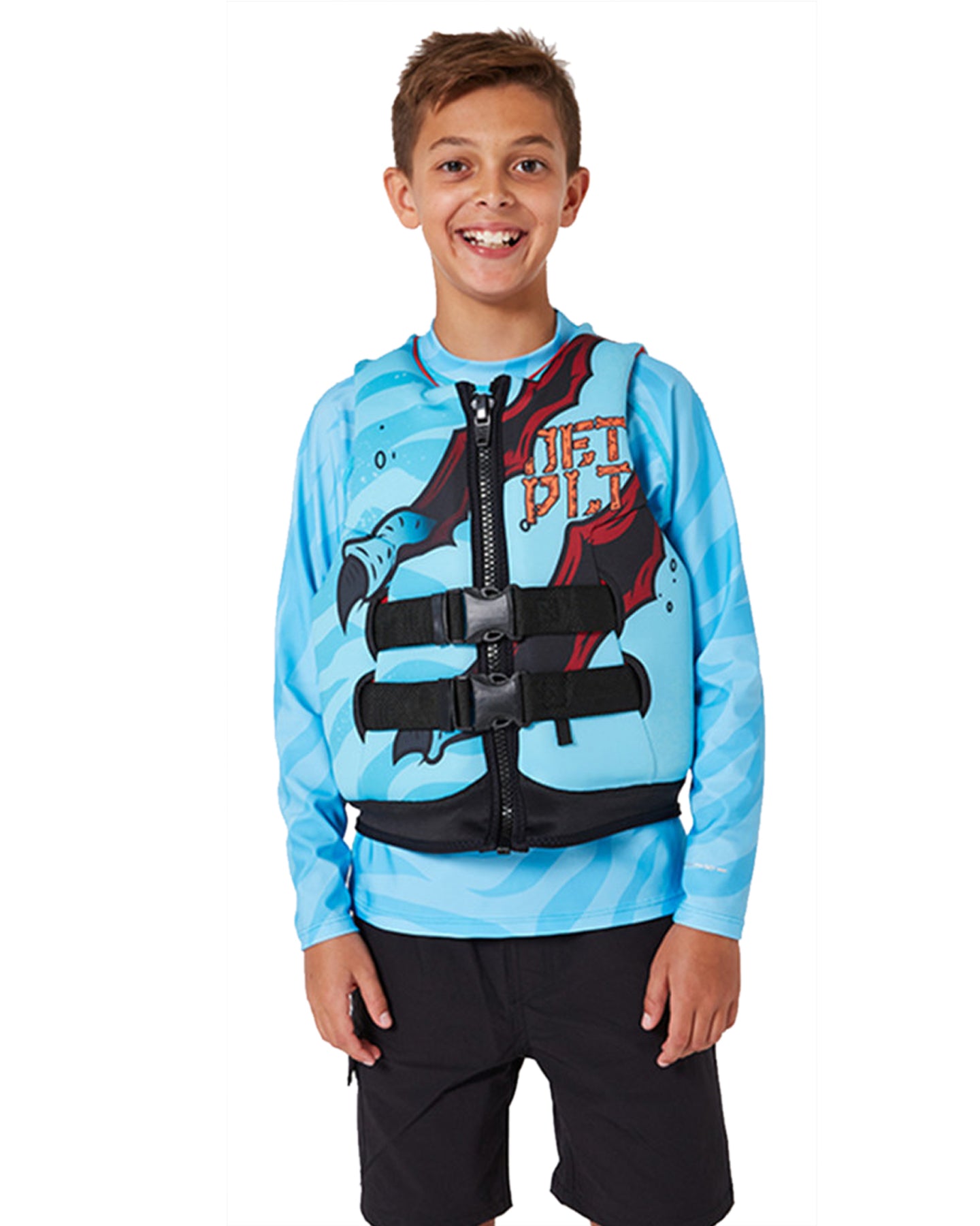 Jetpilot Boys Rex Youth Cause Neo Vest - Blue - 2024