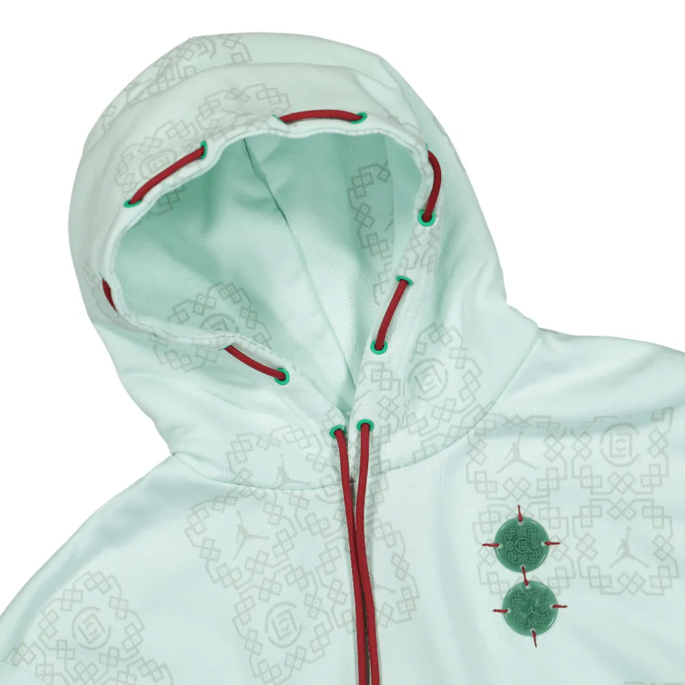 Jordan x CLOT Jade Fleece Barley Green Hoodie