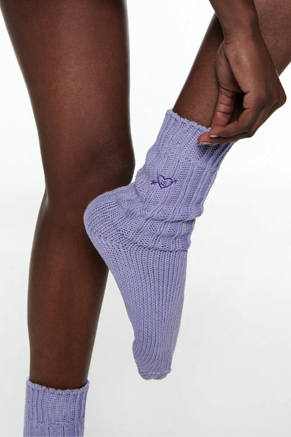 Knitted Ribbed Socks