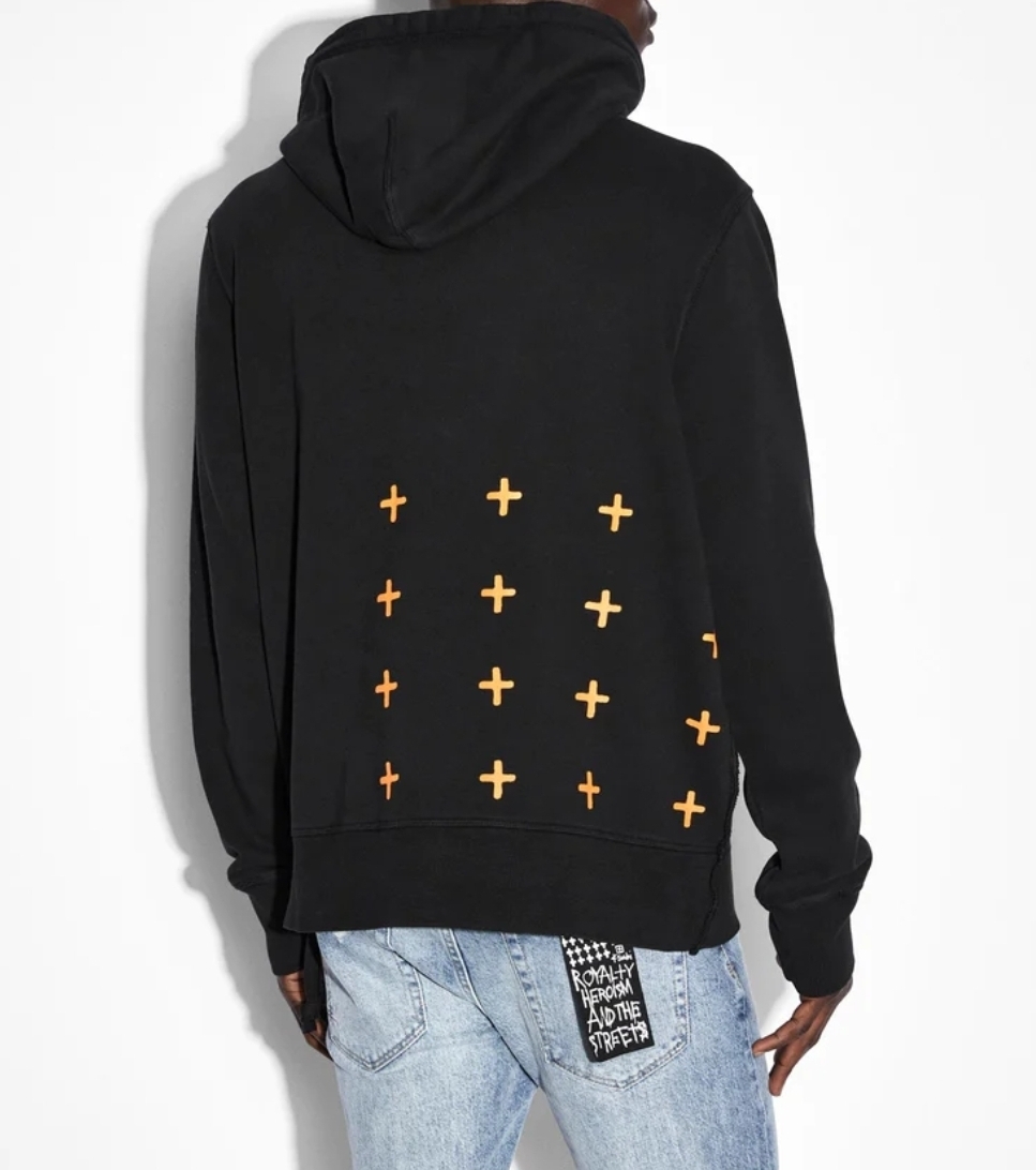 KSUBI  |FakeKash Hoodie☆KSUBI Fake Kash Hoodie Black Orange