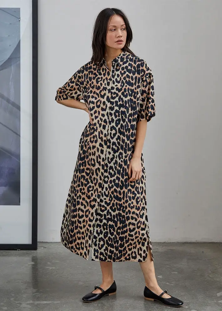 La Rouge Leonora Shirt Dress - Kjole - Leopard