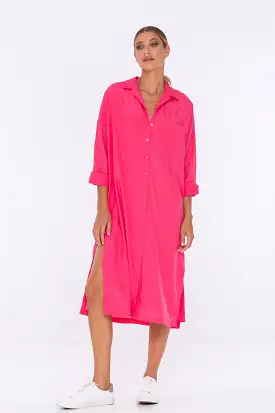 Lani Shirt Dress - Fuchsia Fun