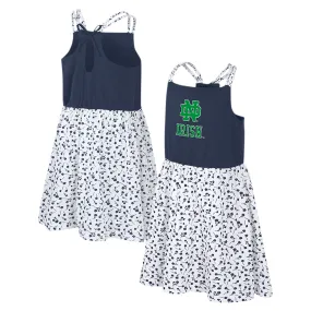 Lids Girls Youth Colosseum Navy/White Notre Dame Fighting Irish Robin Floral Dress