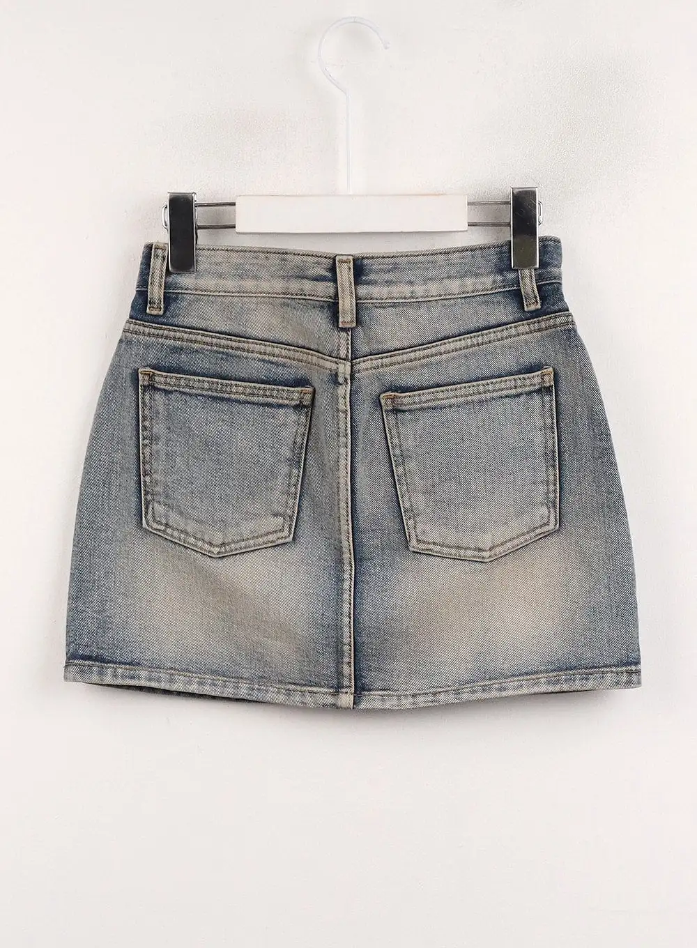 Light Washed Denim Mini Skirt CJ412