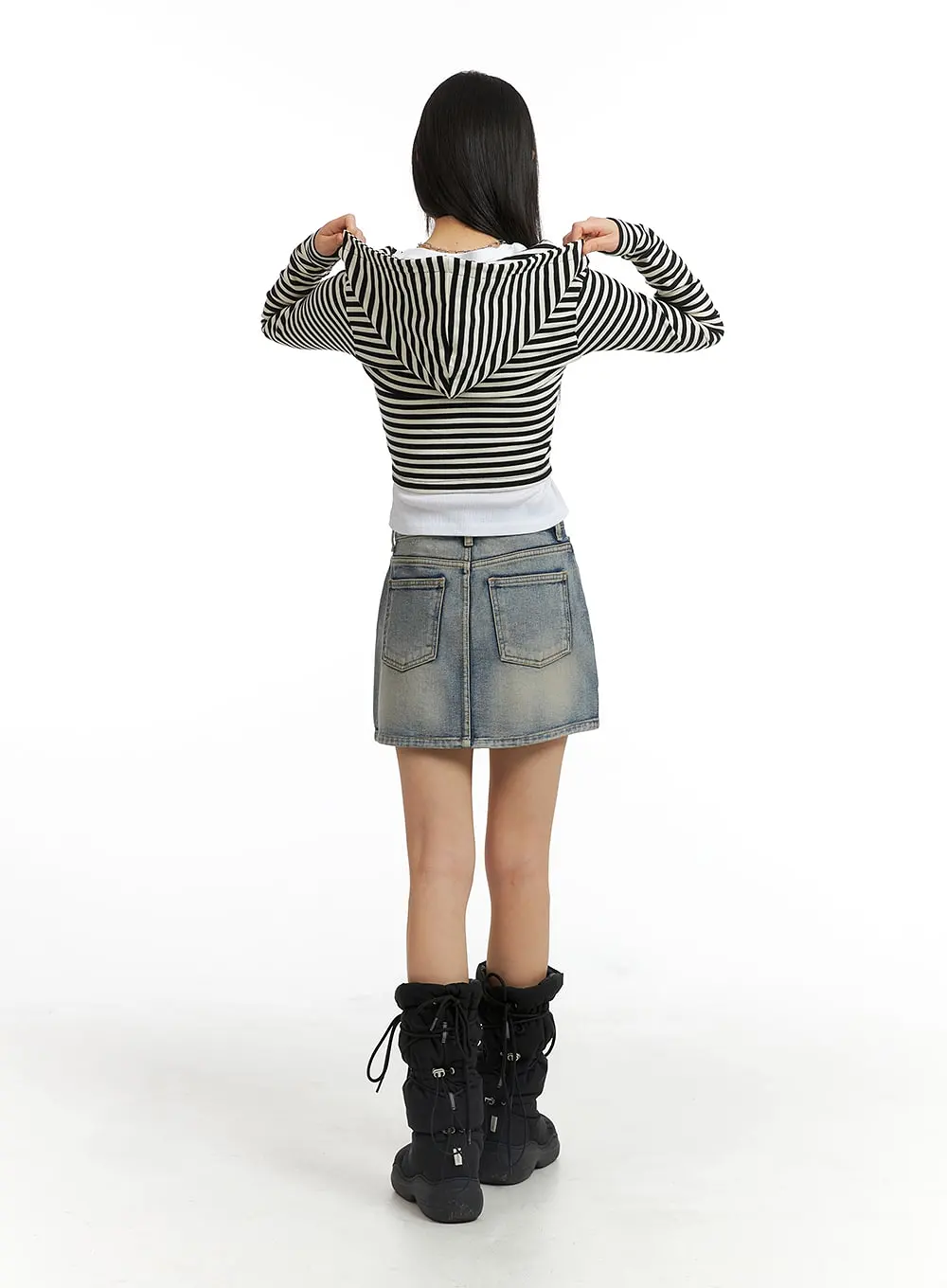 Light Washed Denim Mini Skirt CJ412