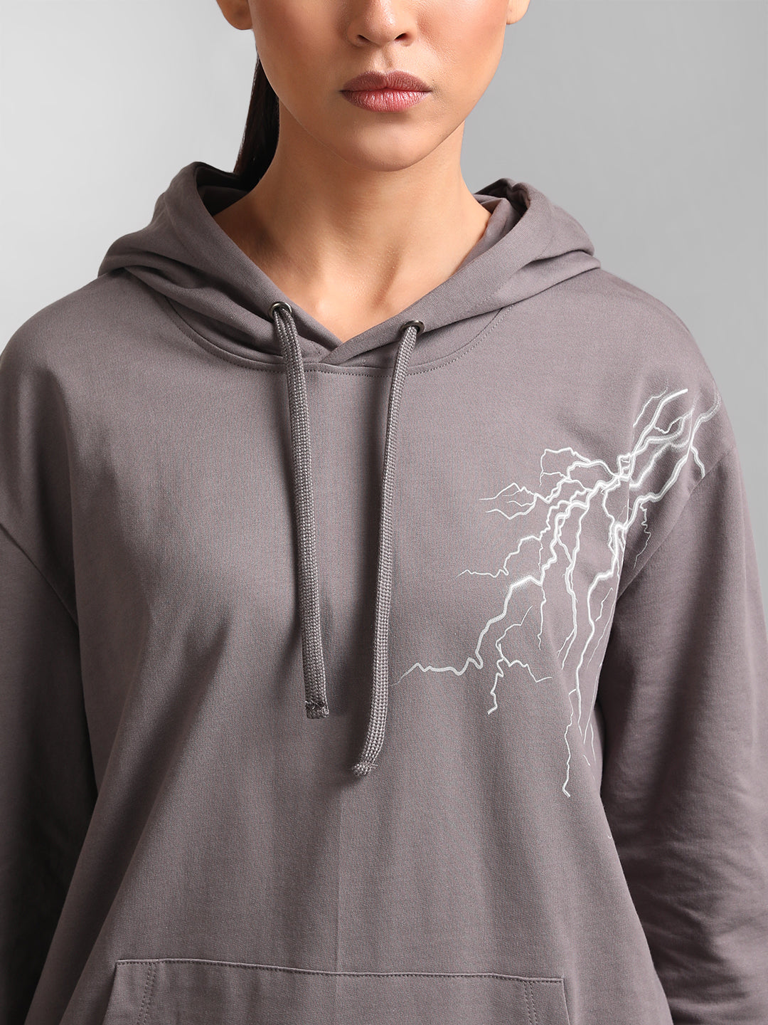 Lightning Graphic Printed Hoodie