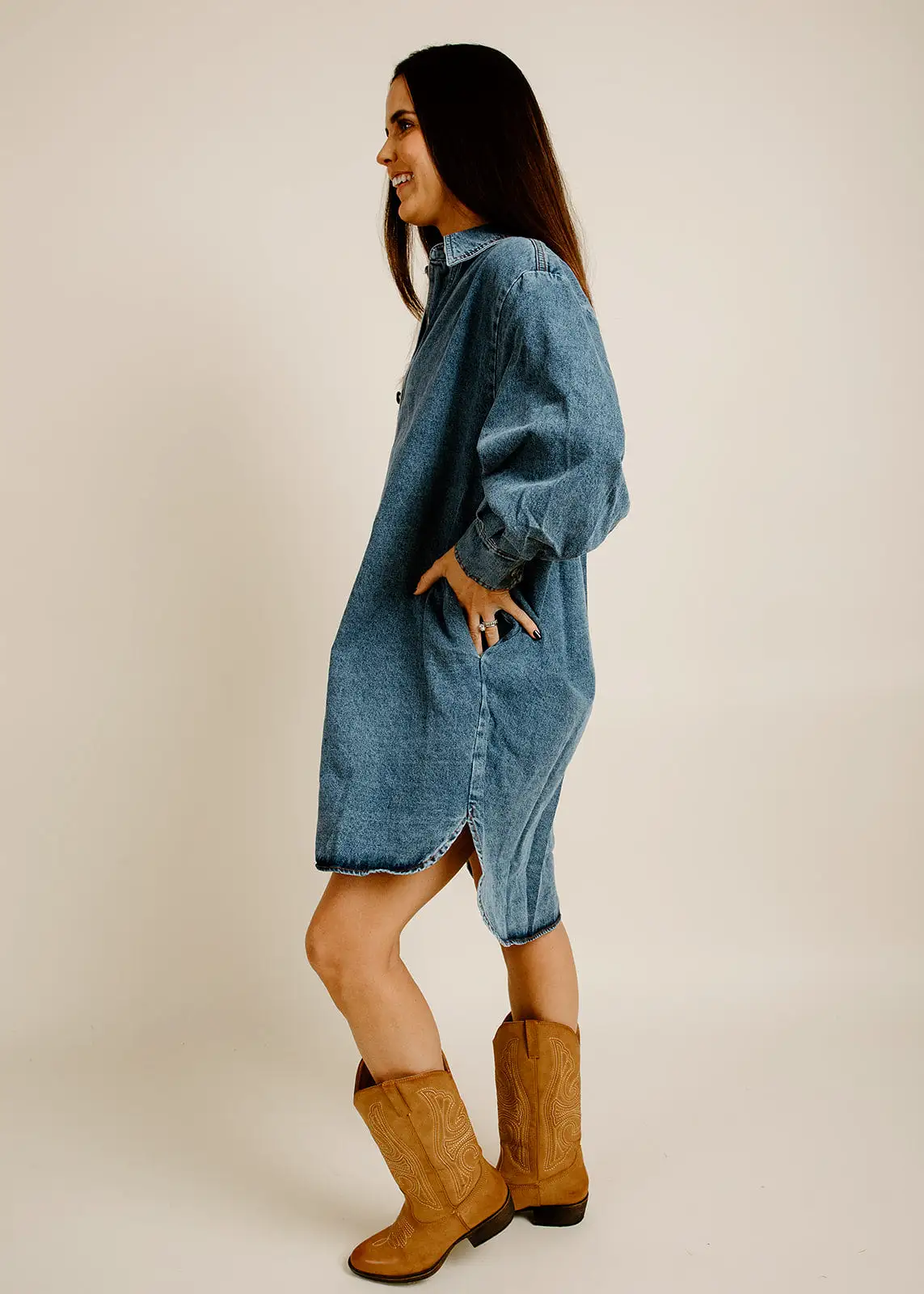 Lois Denim Shirt Dress