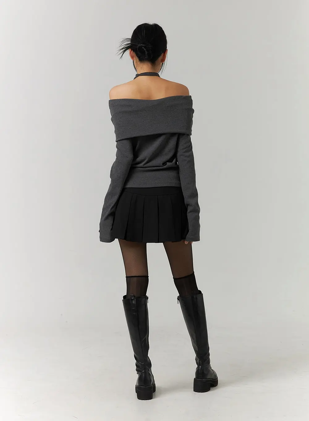 Low Rise Pleated Mini Skirt CJ418