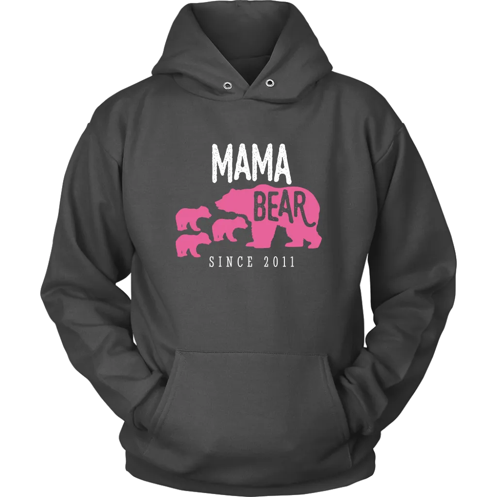 Mama Bear with 3 Cubs Hoodie Sweatshirt