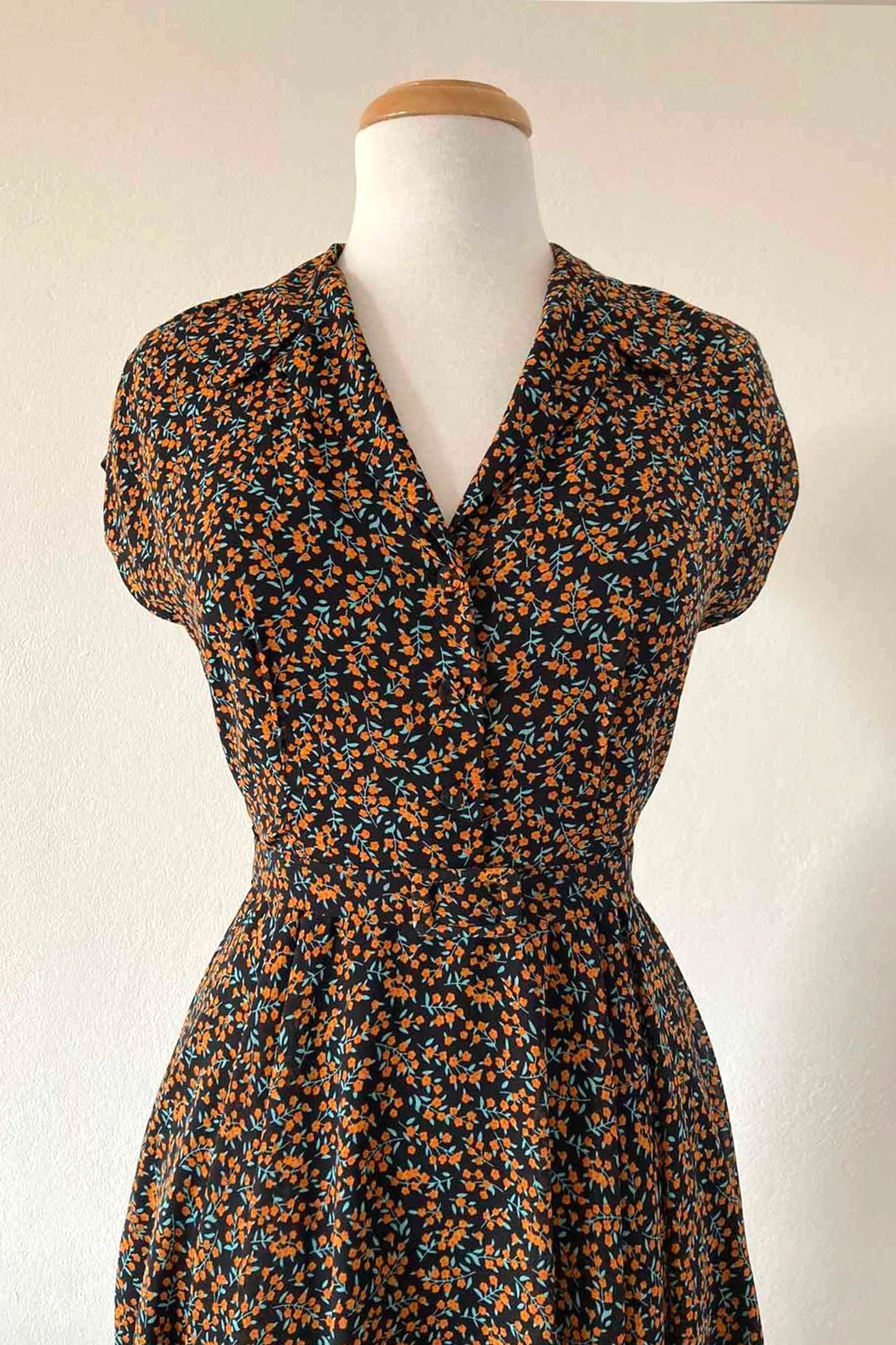 Manette Orange Petit Floral Dress