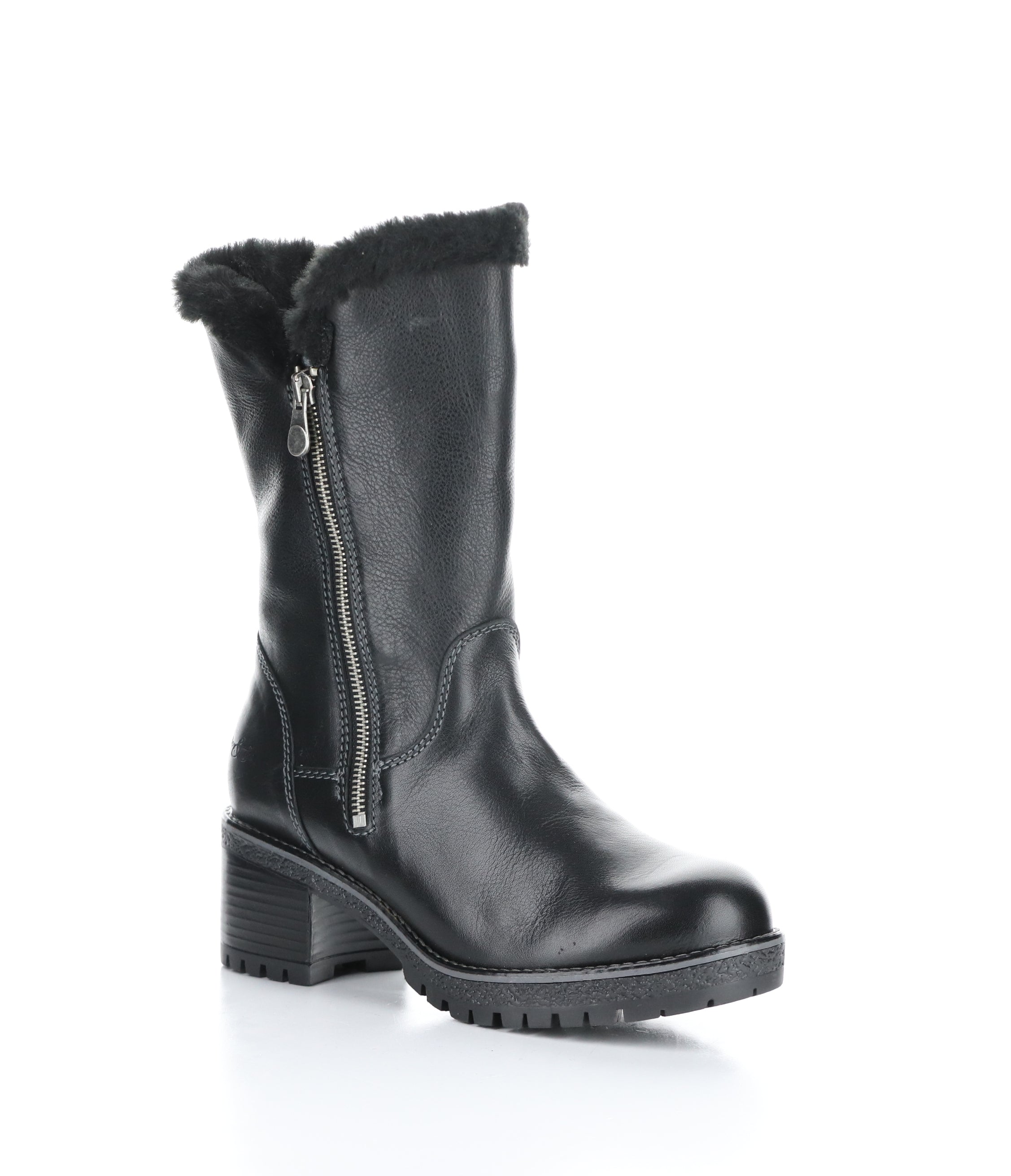 MATCH BLACK Round Toe Boots