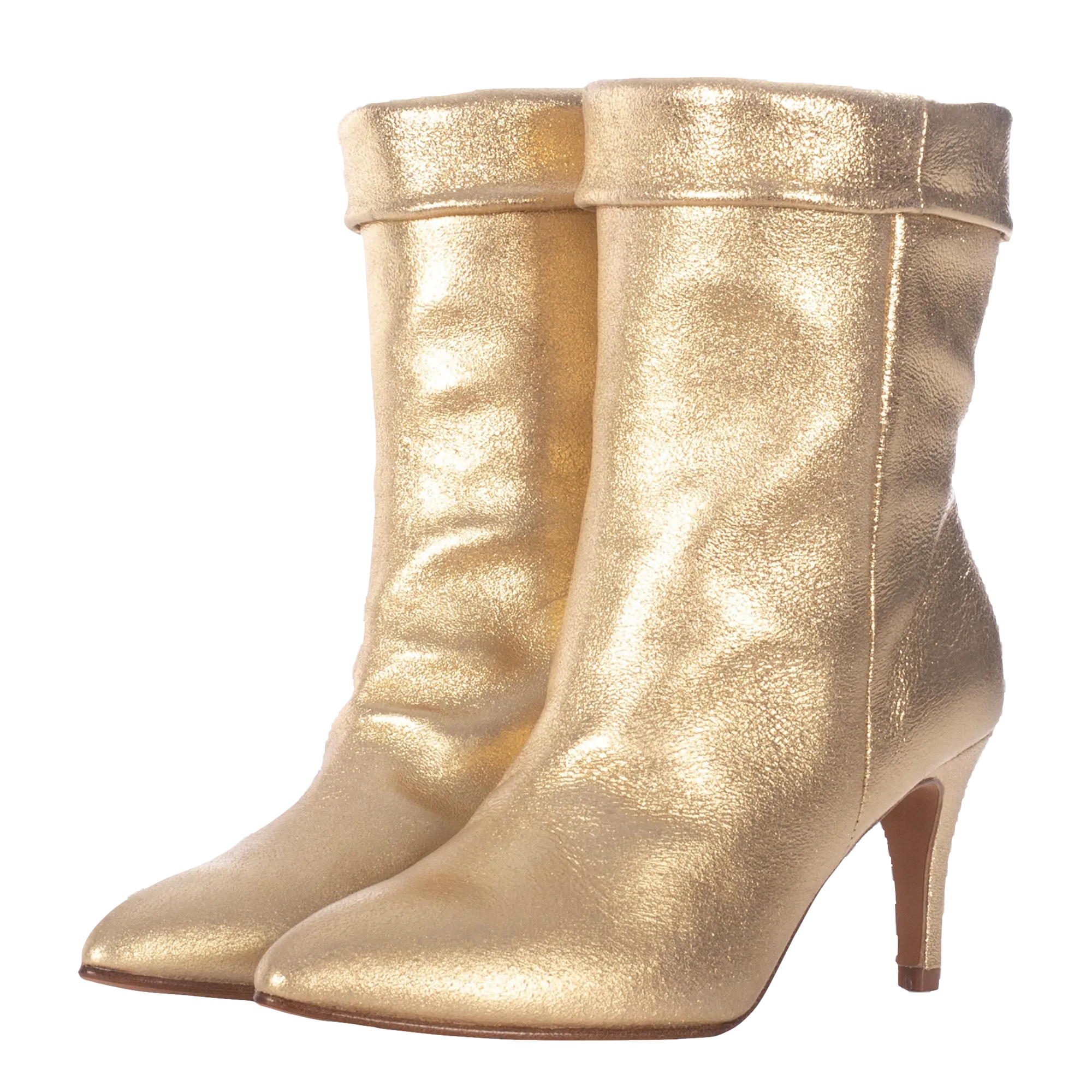 METALLIC GOLD ANKLE BOOTS