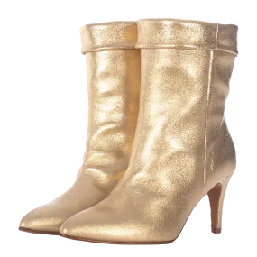 METALLIC GOLD ANKLE BOOTS