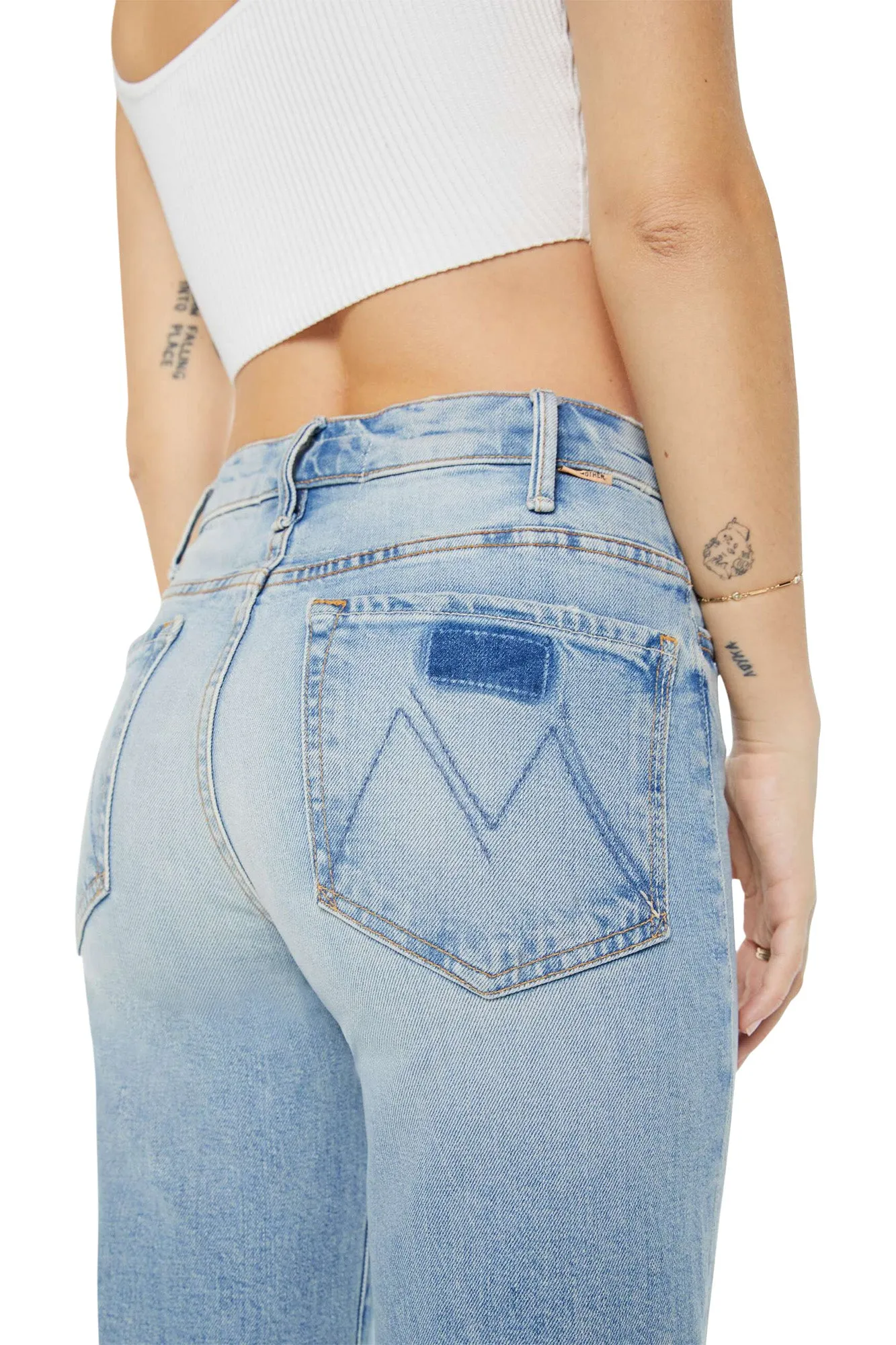 MOTHER Denim Lil Hustler Roller Fray in I Confess