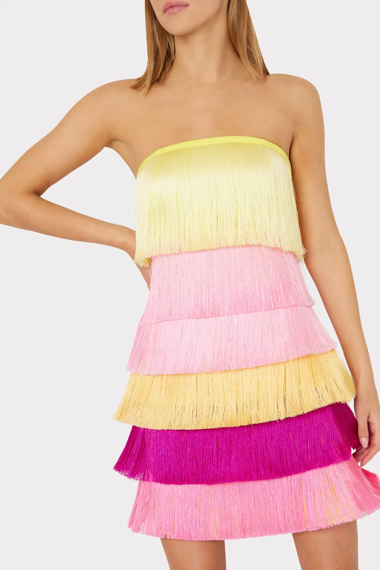 Nuoir Ombre Fringe Dress