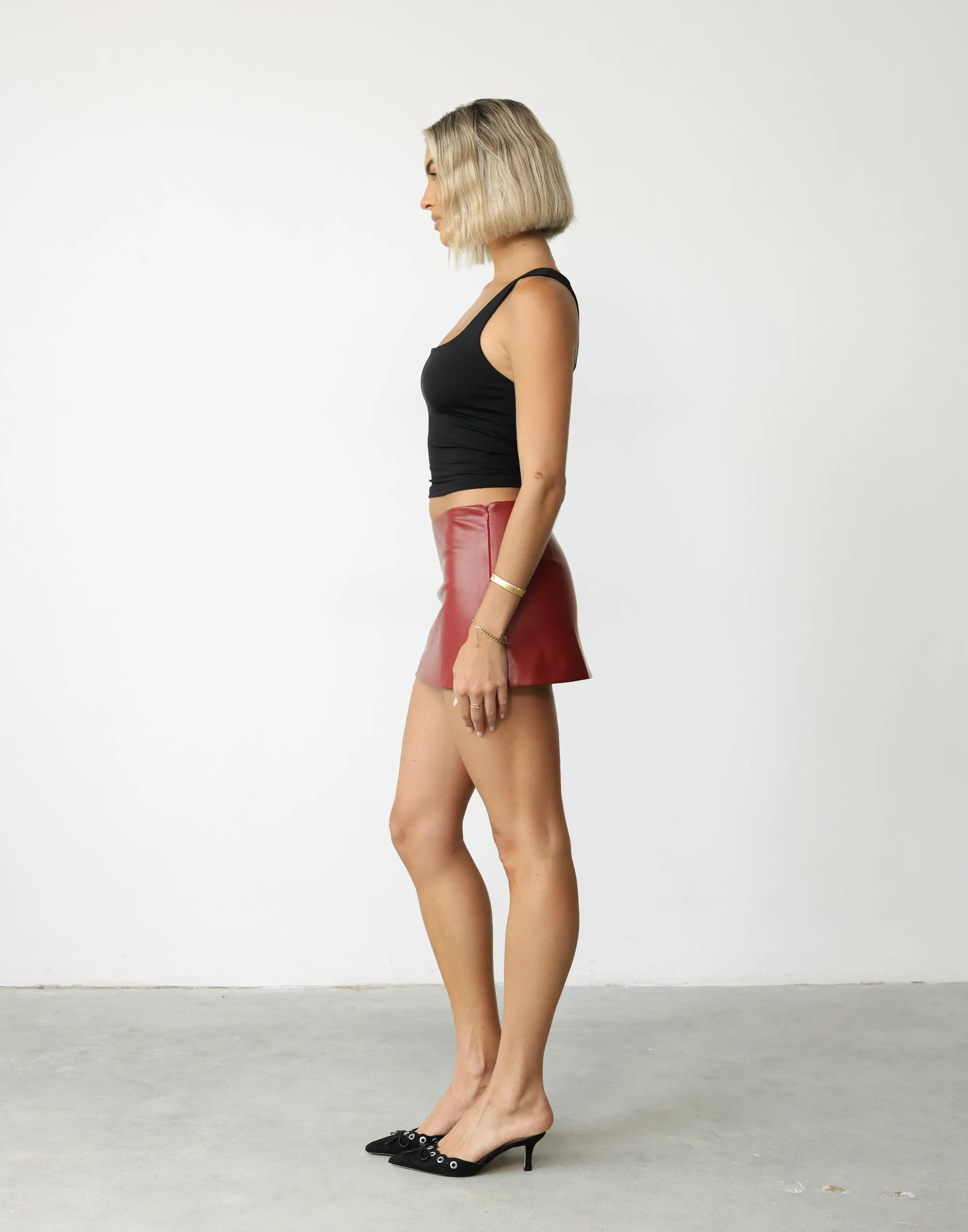 Paris Mini Skirt (Dark Merlot)