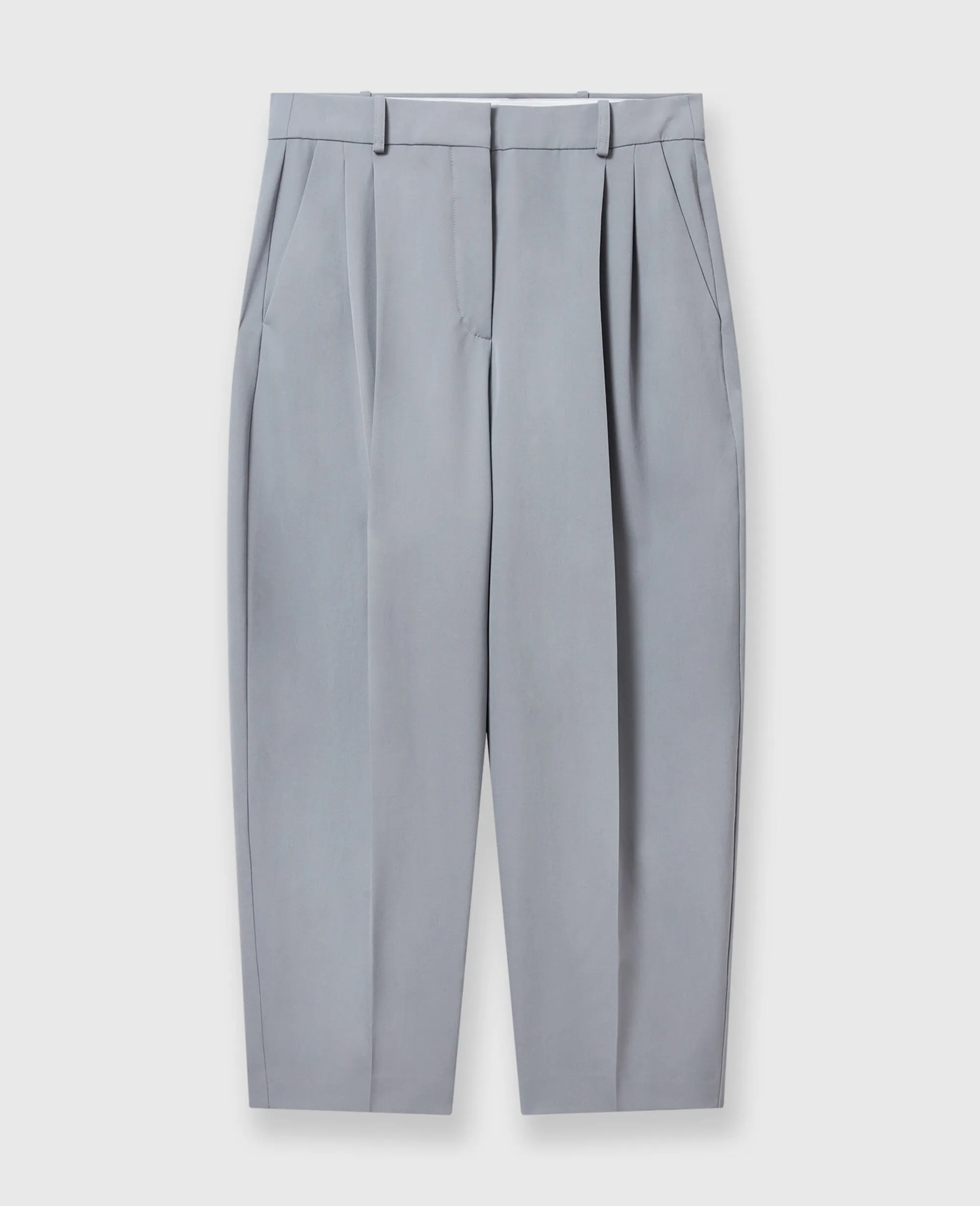 Pleated High-Rise Wool Pants