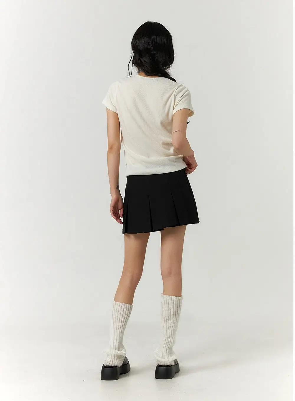 Pleated Mini Skirt CF407