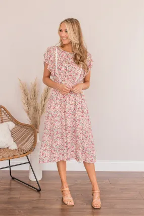 Prancing Prairies Floral Dress- Ivory