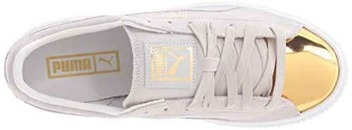 PUMA Women's Suede Platform Gold Fashion Sneaker