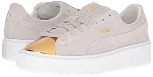 PUMA Women's Suede Platform Gold Fashion Sneaker