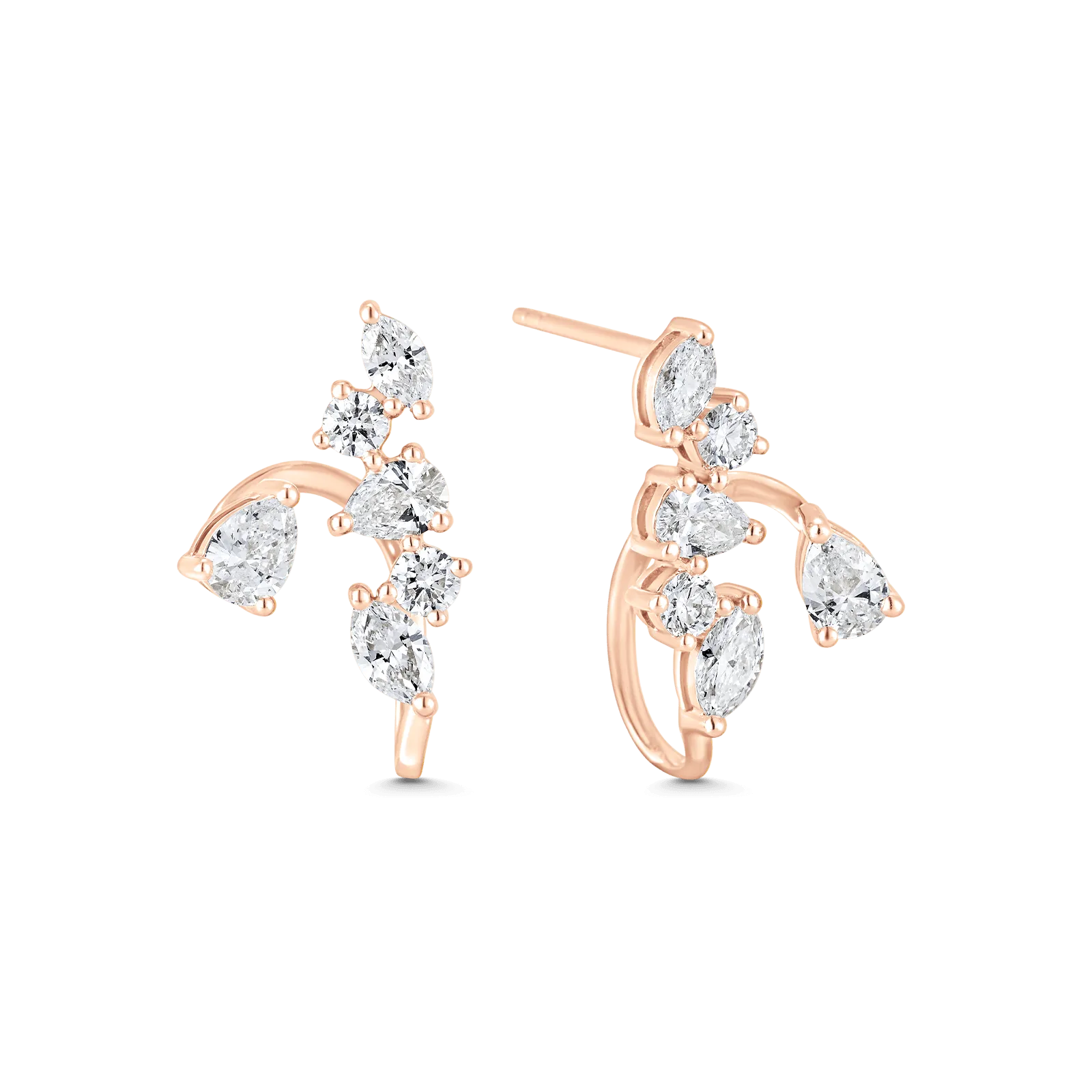 Purity Six Diamond Ear Jacket Earrings