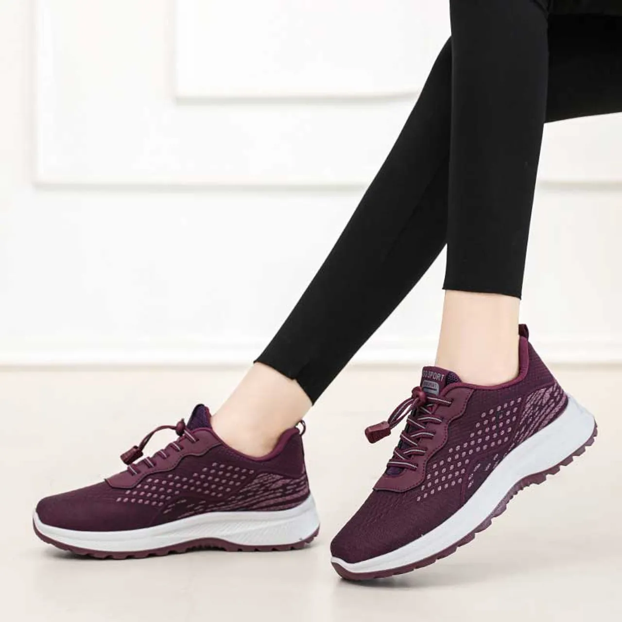 Purple prismatic texture pattern casual shoe sneaker