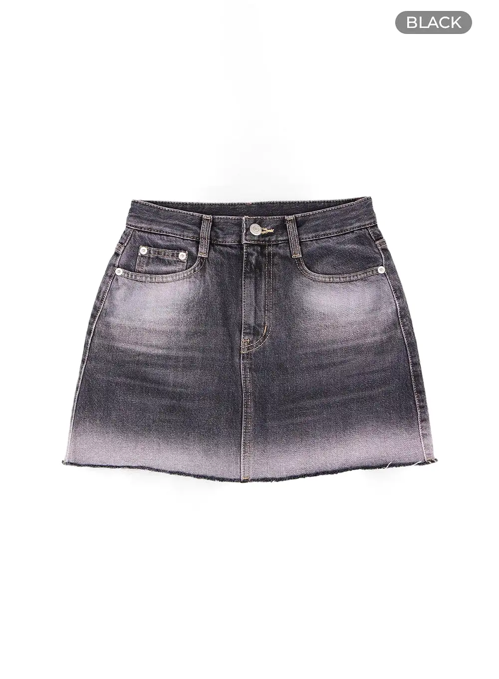 Raw Hem Denim Mini Skirt CF427