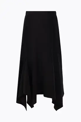 rayon midi skirt