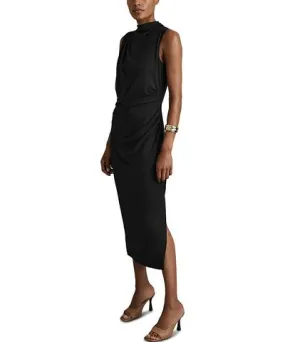 Reiss Beaux Drape Sleeveless Jersey Midi Dress