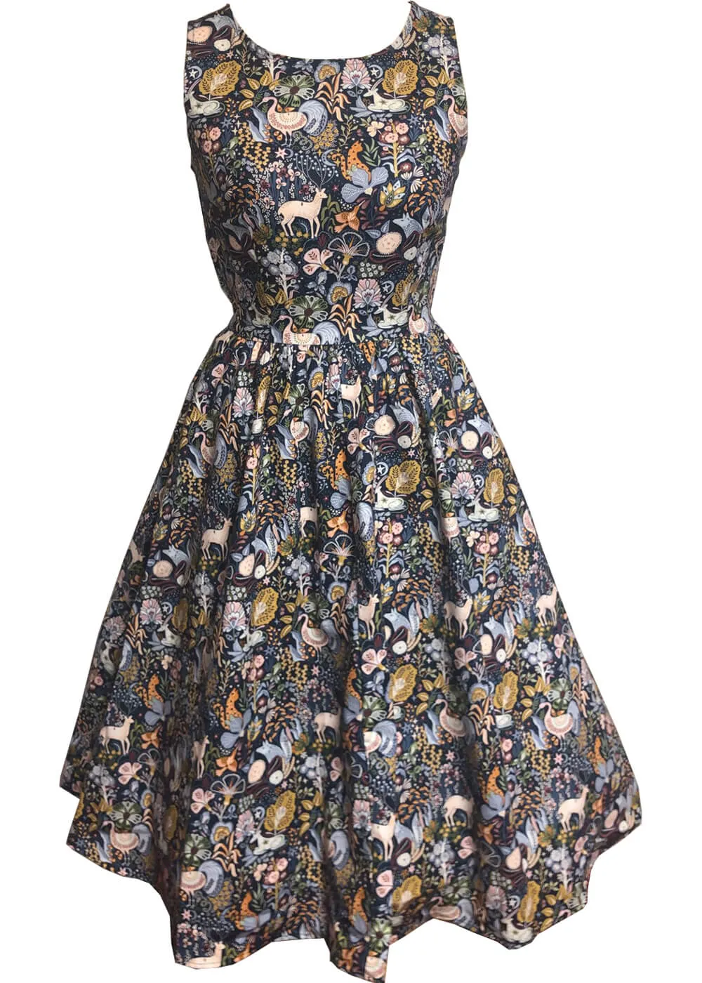 Retrolicious Majestic Midi 50's Swing Dress Multi