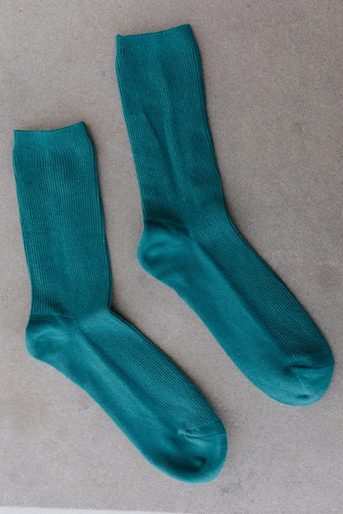 Ribbed Mock Socks