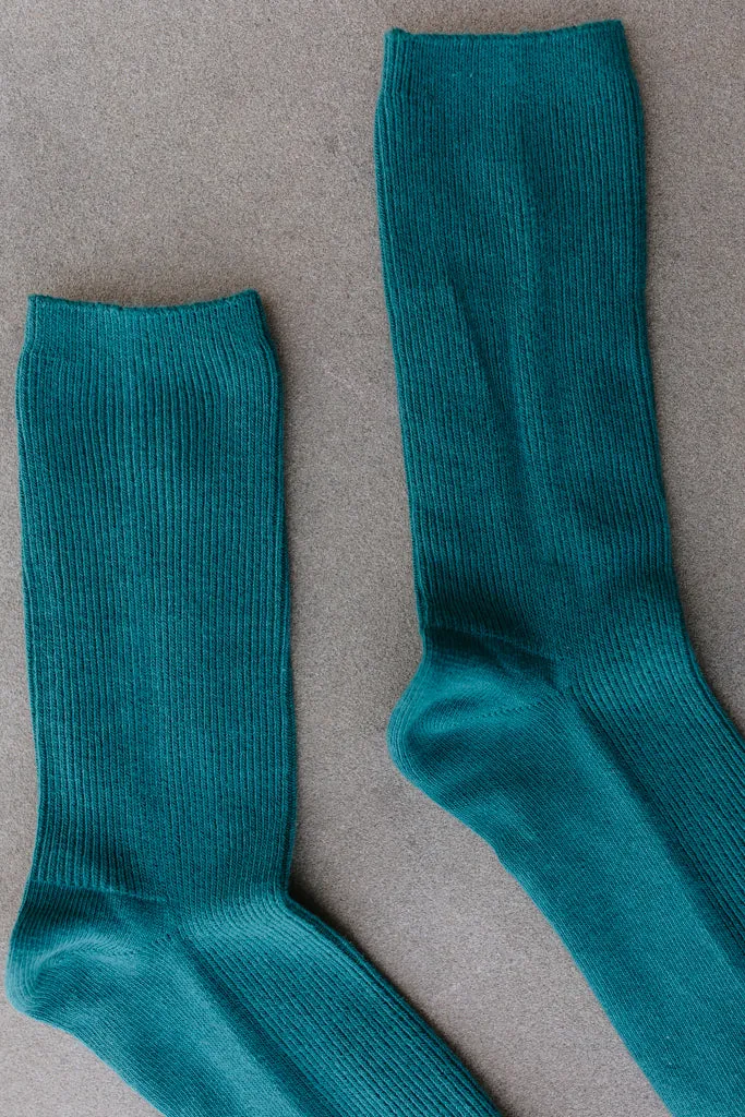 Ribbed Mock Socks