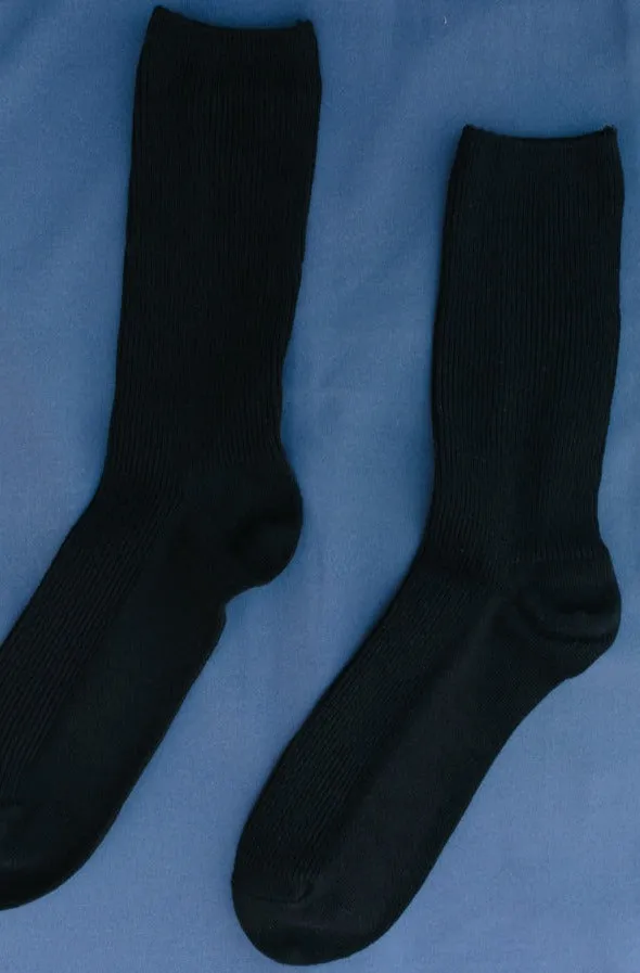 Ribbed Mock Socks