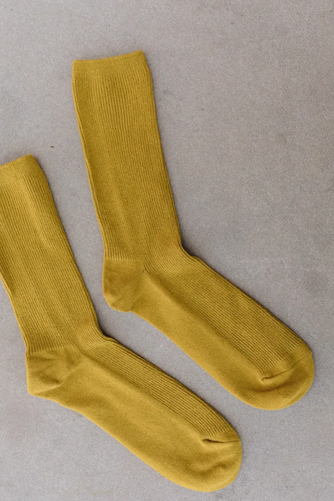 Ribbed Mock Socks