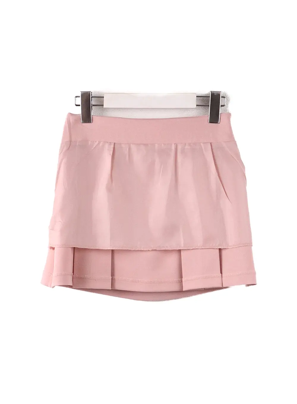 Ribbon Pleated Mini Skirt IF408