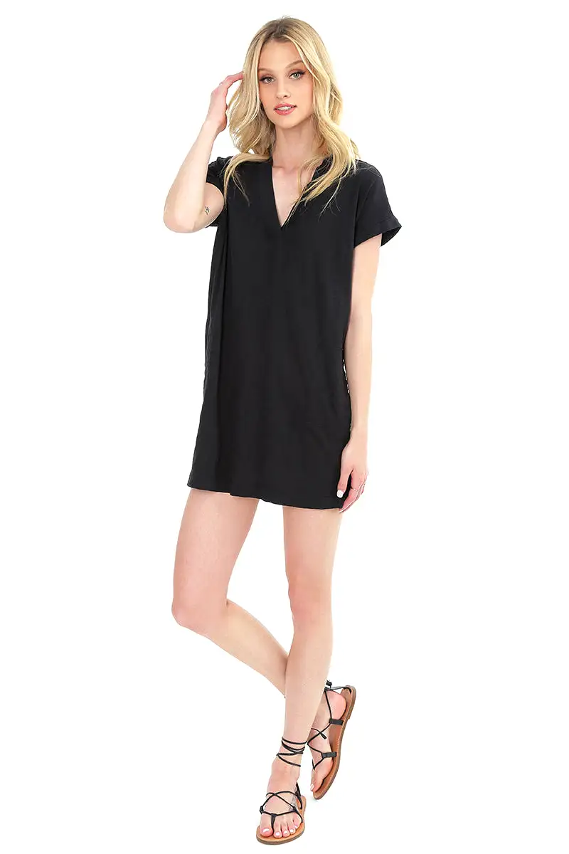 Rolled Cuff T-Shirt Dress