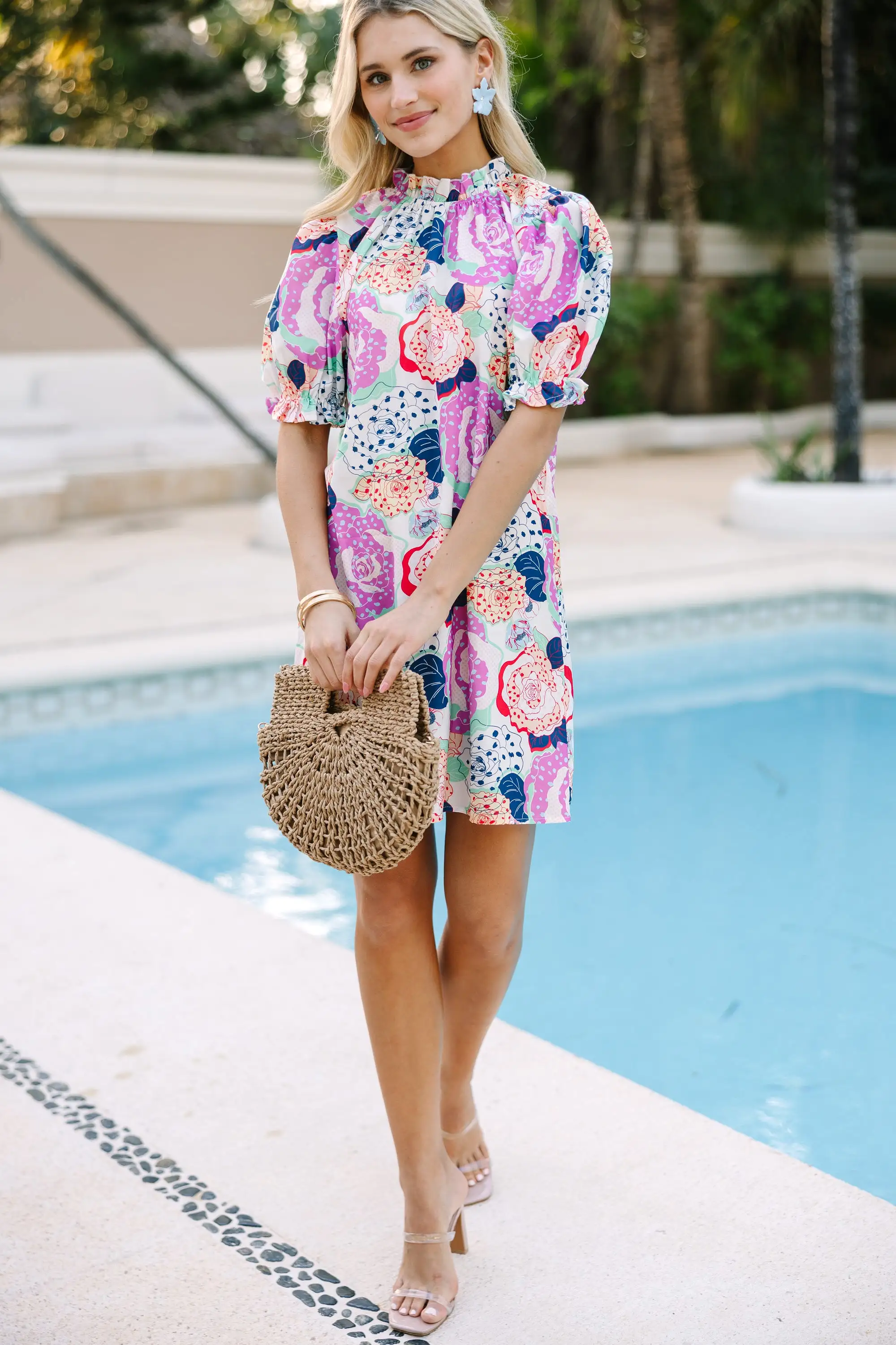 Say You Love Me Ivory White Floral Dress