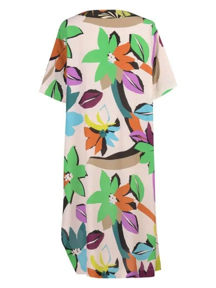 SD208T Tropical Floral Dress