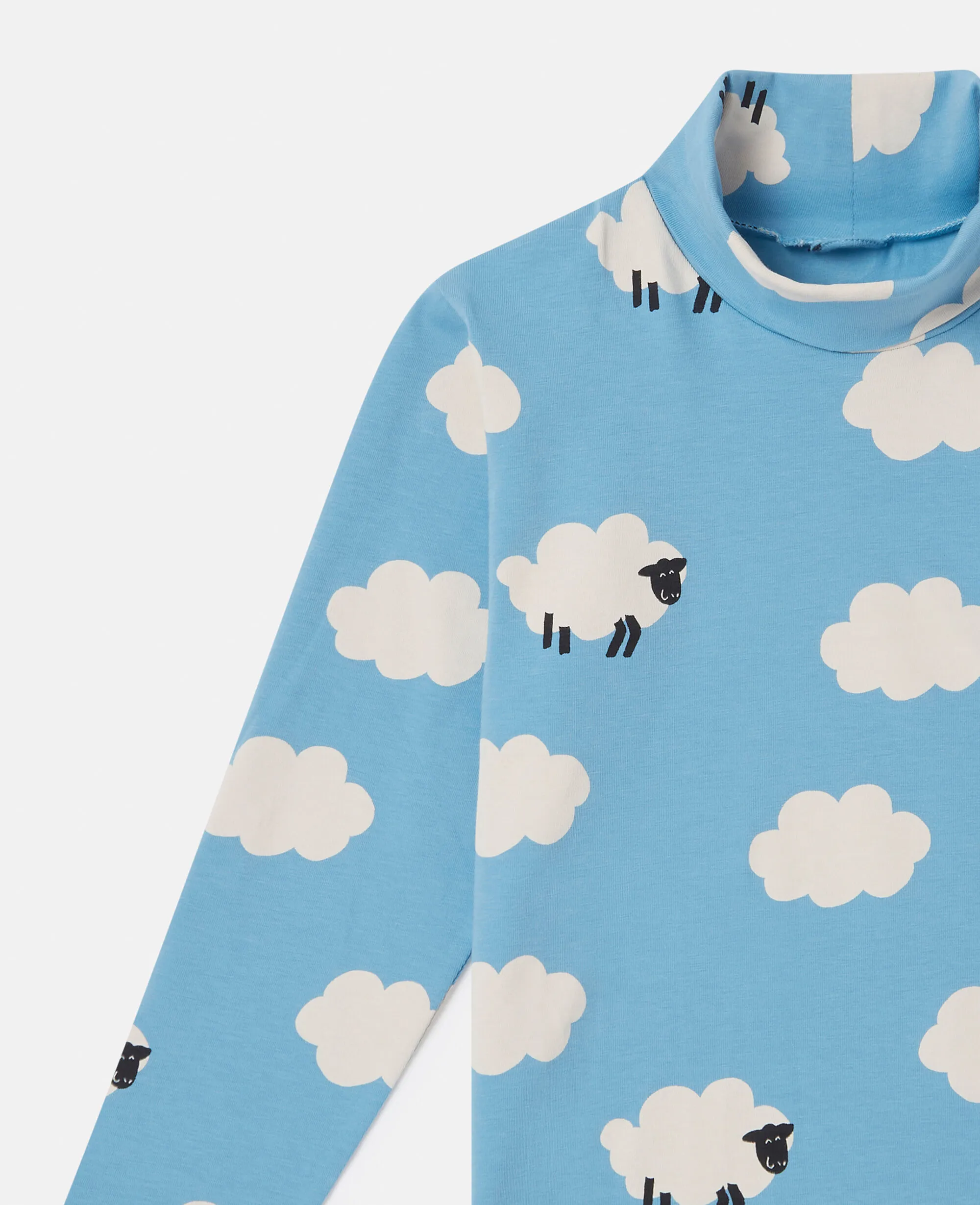 Sheep Pattern Turtleneck Top 