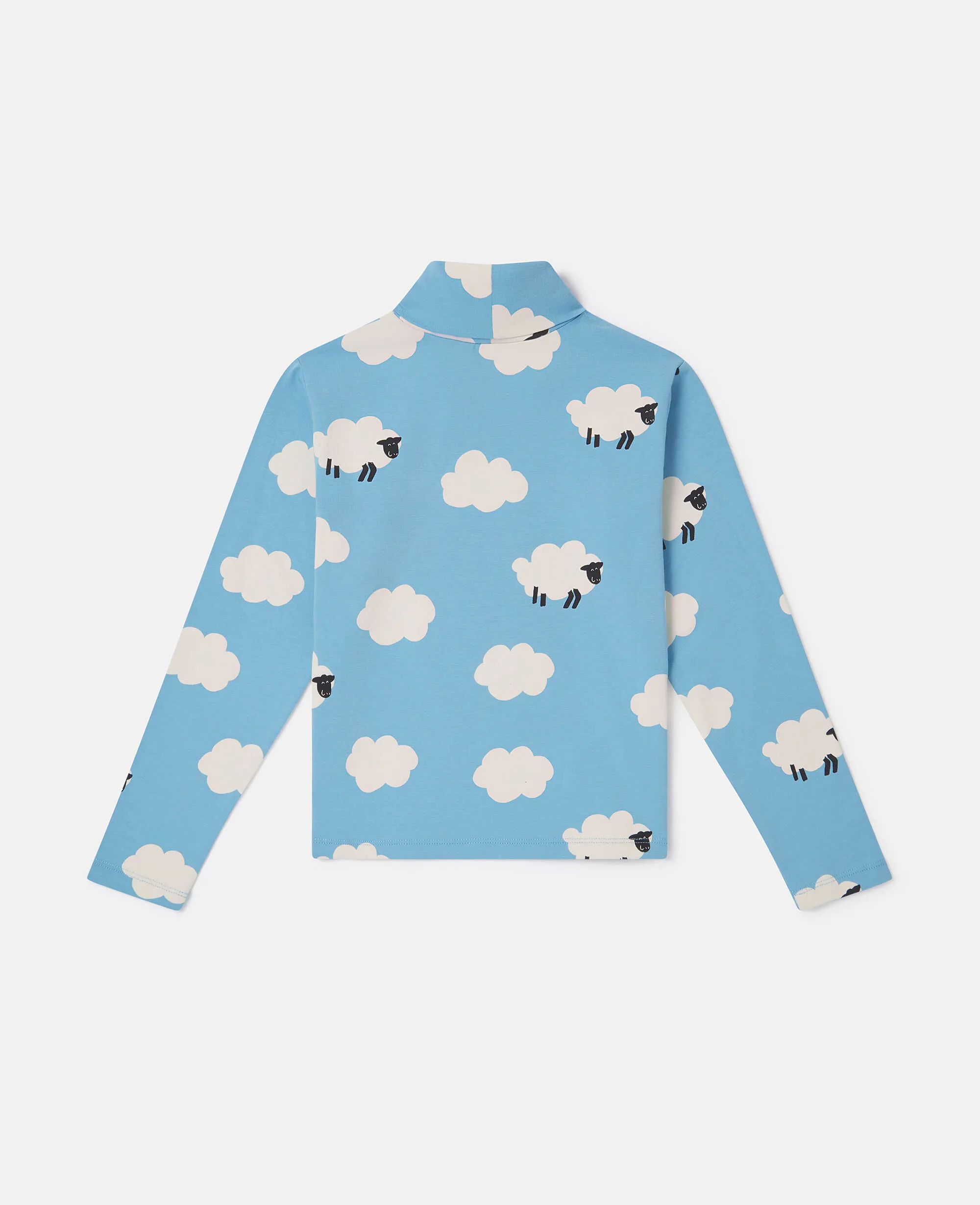 Sheep Pattern Turtleneck Top 