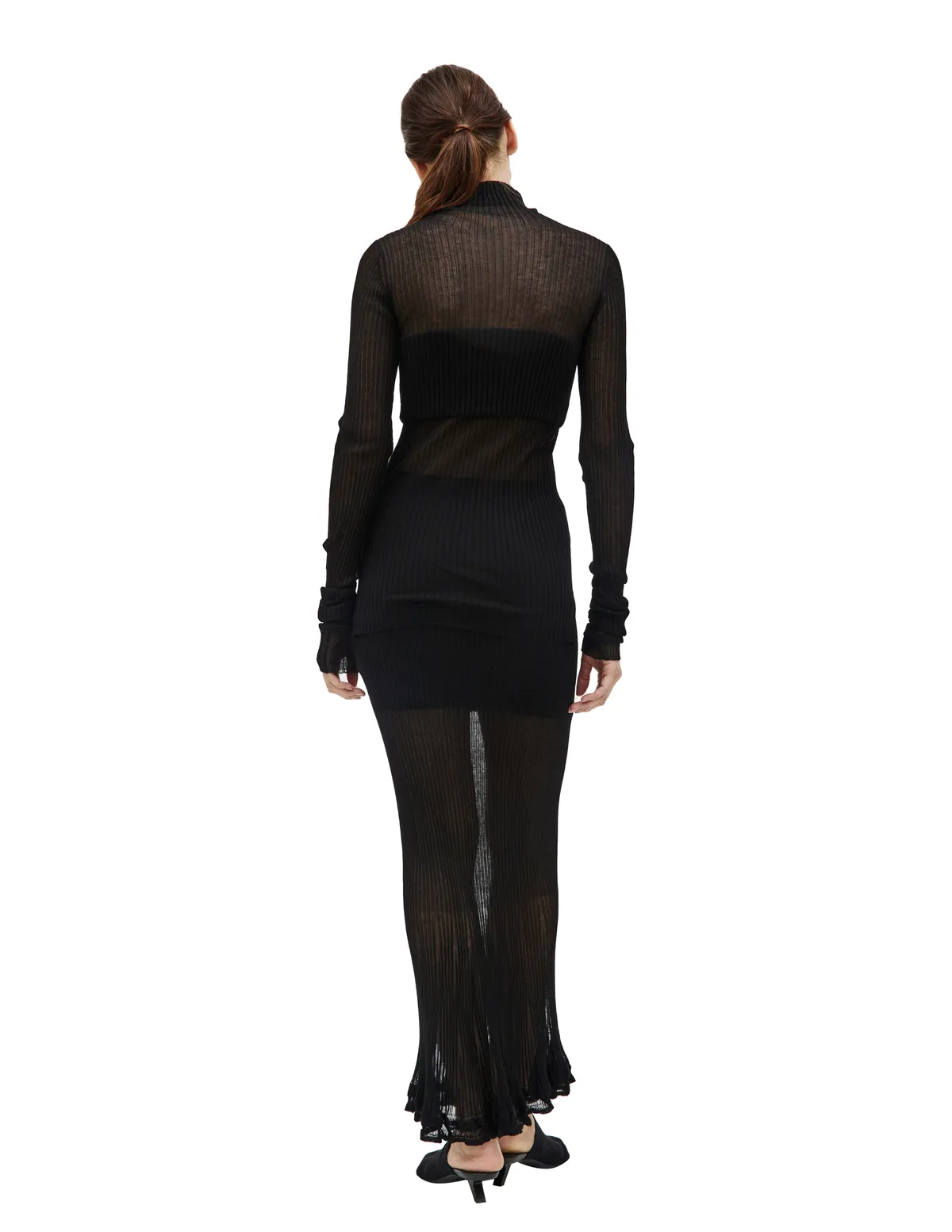 Sheer Turtleneck - Black