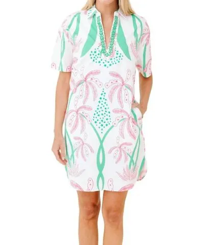 SHERIDAN FRENCH Rhodes Dress In Worth Avenue Palm