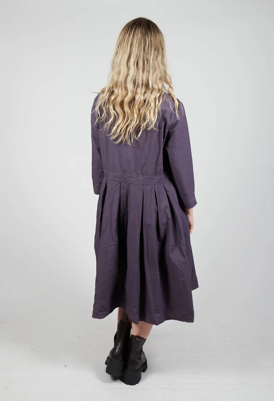 Shirt Dress in Melanzana