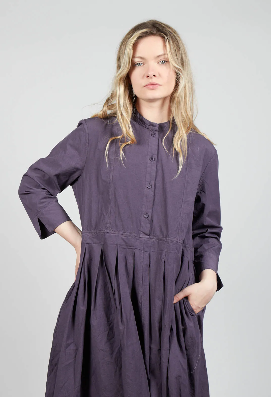 Shirt Dress in Melanzana