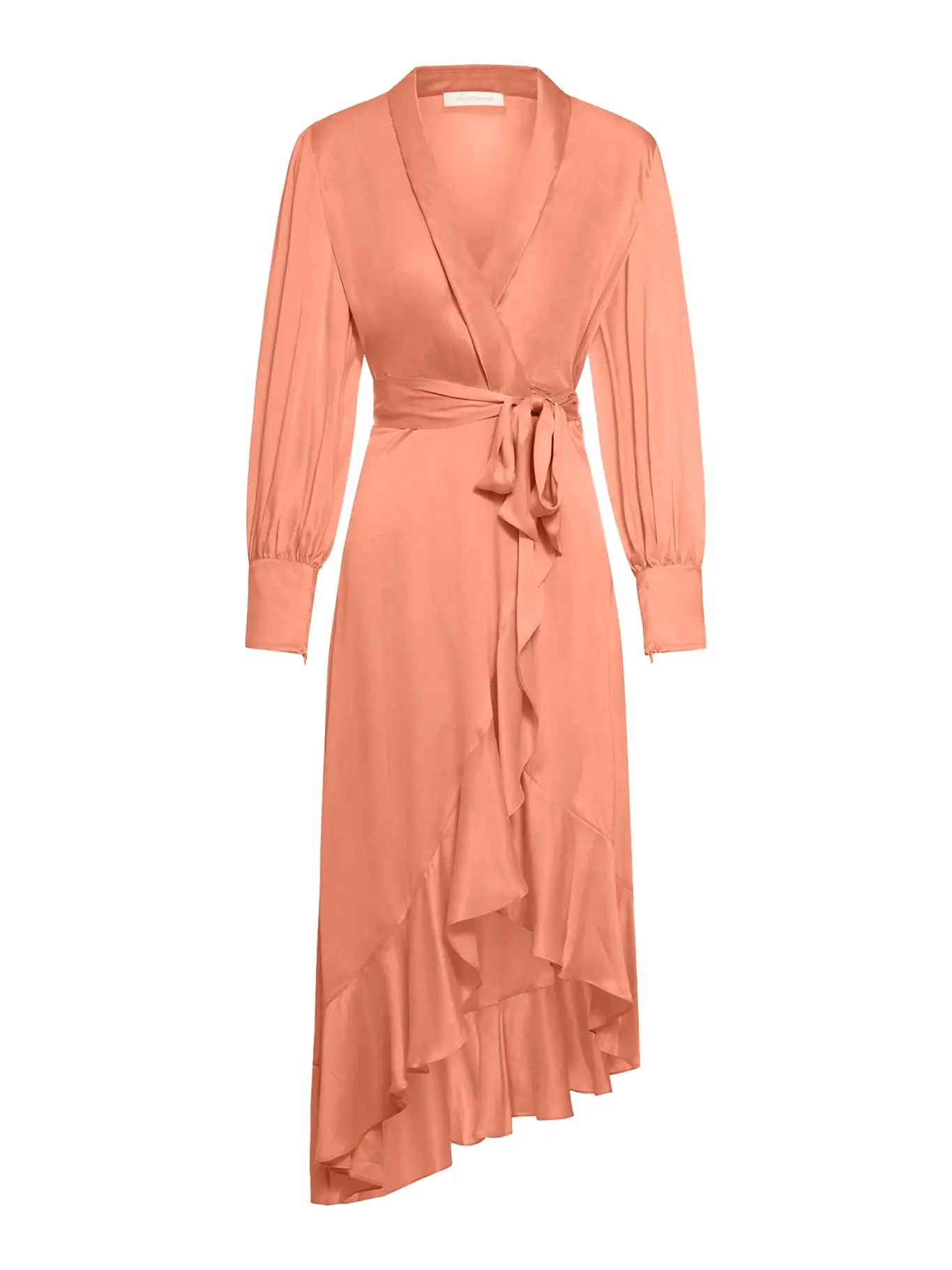 Silk Wrap Midi Dress