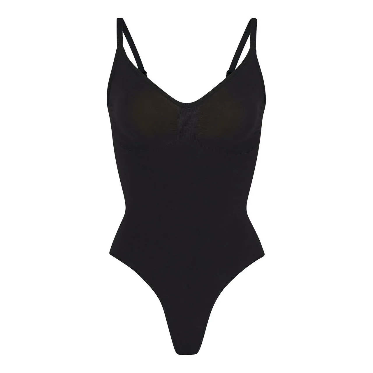 SKIMS SEAMLESS SCULPT Thong Bodysuit Onyx - Black